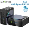 GMKtec K12 Gaming Mini PC AMD Ryzen 7 H 255(Upgraded 8745HS) Desktop Mini Computers Radeon 780M WiFi 6E/BT5.2, USB-C,  Barebone