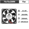 5PCS Gdstime 70x70x15mm DC 24V 12V 5V  70mm x 15mm 2Pin 7cm PC Case Radiator Silent Cooler Brushless Cooling Axial Fan 7015
