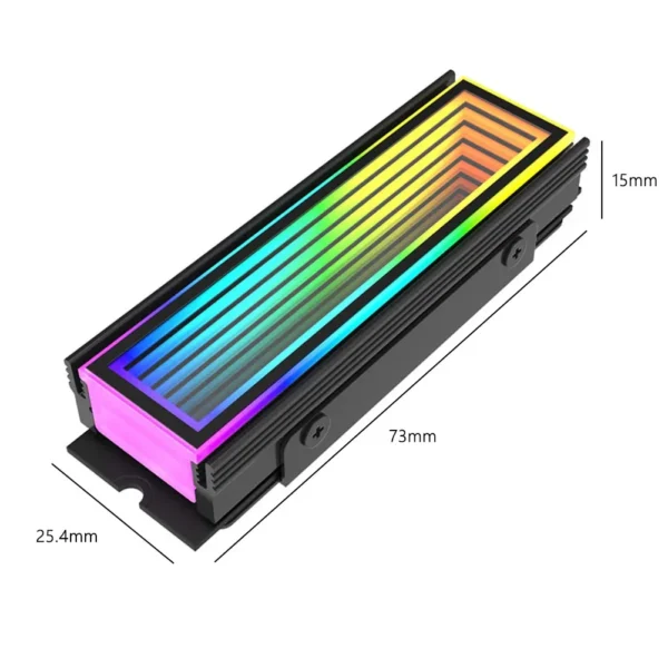 5V/3Pin ARGB AURA Sync Computer 2280 SSD M2 Radiator Aluminum PC RGB M.2 Nvme Cooler Heatsink Solid State Drive Heat Sink Cooler