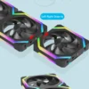 JUMPEAK CS120 ARGB Cooling Fan 360mm Modular Stackable Splicing PWM Silent 120mm RGB Fans Kit For Gaming PC Case Water Cooler