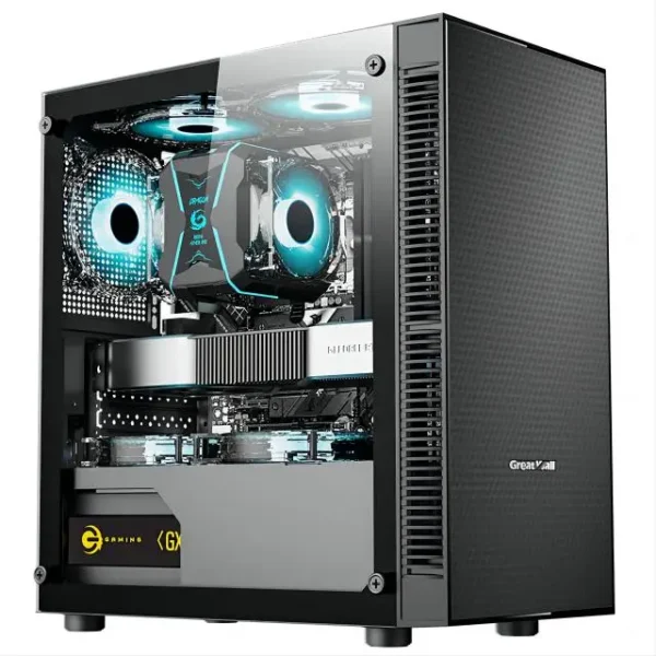 Gaming Desktop, Radeon RX 590 8G GDDR5, Core Xeon E5 2.5G up to 3.3G, 32G Memory, 1T SSD, 600M WiFi, BT 5.0, RGB Fan