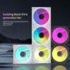 Coolcirc Cableless PC Case Fan 12V/4Pin PWM 800-1800RPM Silent 5V/3Pin ARGB Triple Pack 120mm Ventilator Use for Water Cooling