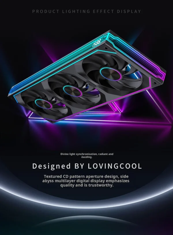 LOVINGCOOL Coherent Pro-360/240/120 ARGB digital display PC fan computer case Siamese Building block fan Integration