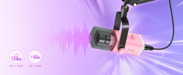 FIFINE Gaming Streaming Headset and Microphone Kit with Gain Knob/RGB/Monitor,for PC/MAC/PS4/PS5/Mixer/YouTube/Steam-AM8TP/H9P