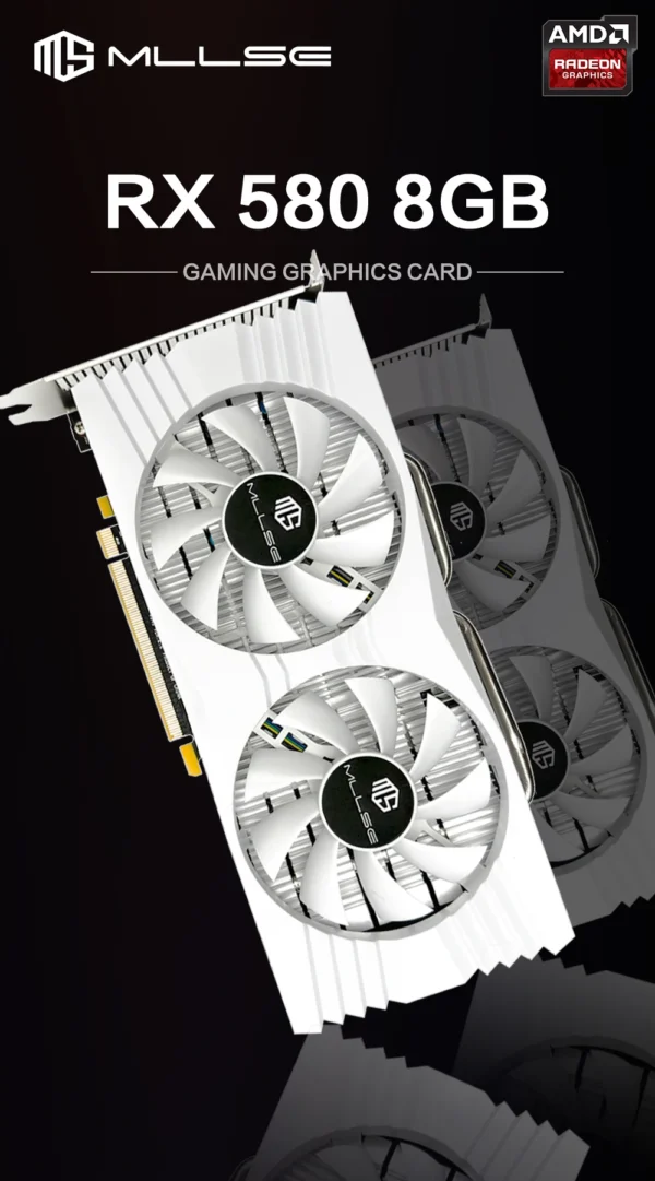 MLLSE AMD RX 580 8GB 2048SP Gaming Graphics Card GDDR5 256Bit PCI-E 3.0 ×16 8Pin Radeon GPU Rx 580 Video Card Placa De Video