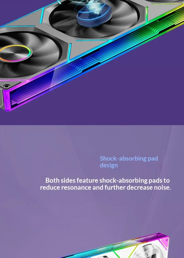 WJCOOLMAN Starlink 120/240/360 Conjoined structure PC fan ARGB PWM Speed Control Computer Silent Case Fan easy to install