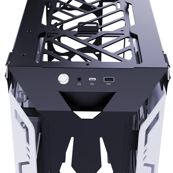 Lovingcool New Design Open Style Gaming Chassis Tempered Glass Micro ATX Mini ITX Computer RGB Casing Desktop PC Case with Fan