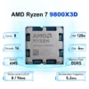 AMD Ryzen 7 9800X3D L3=96M 4.7GHz 8-Core 16-Thread R7 9800X3D Gaming Processor 120W 4NM DDR5 Socket AM5 No Fan
