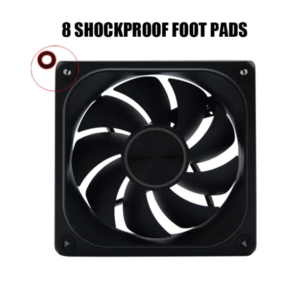 MANMU Case Fans Air Cooling Fixed Color Rainbow Rgb Cooling Fan 120mm Computer Case Cooling Fans 2pin