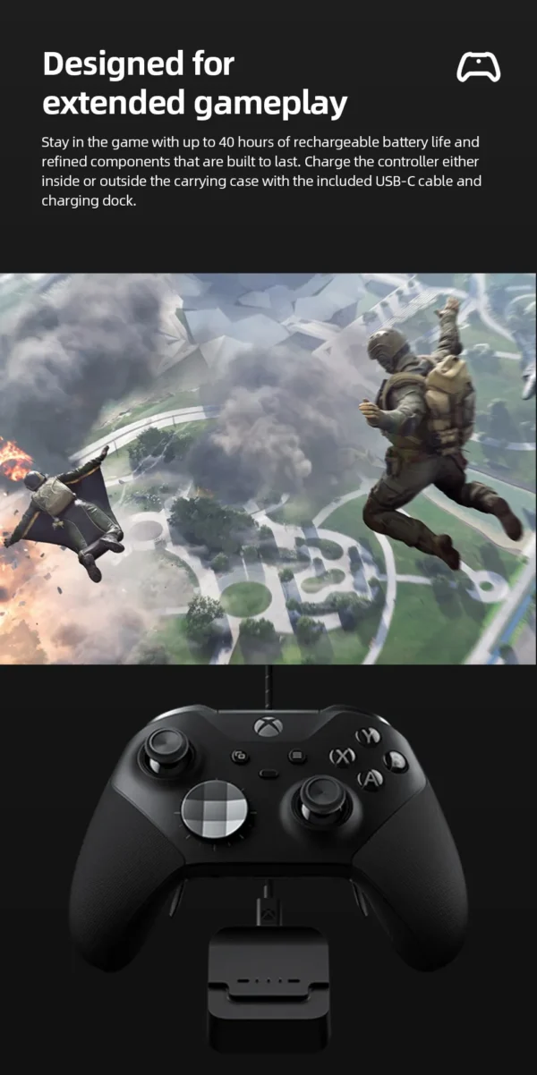 Microsoft Xbox Black Elite Wireless Controller Series 2  for Xbox Series S Xbox Series X XSS XSX 100%  Orginal 