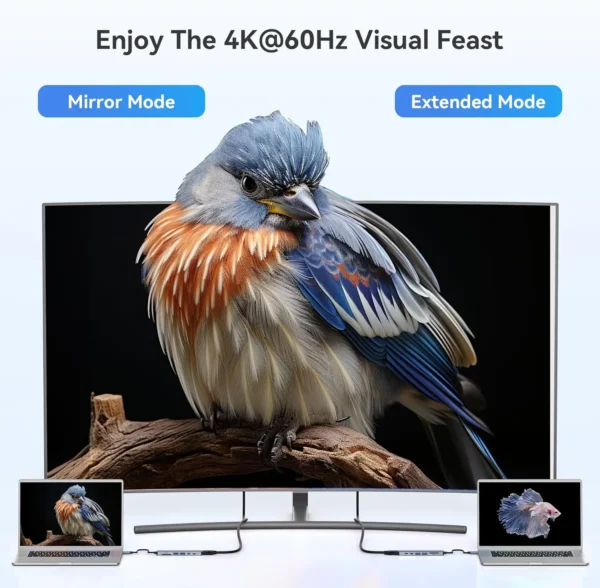 7 in 1 USB C Hub Adapter to 4K HDMI-Compatible SD TF Card Reader USB 3.0 2.0 Type C PD Charging for MacBook Pro Laptops