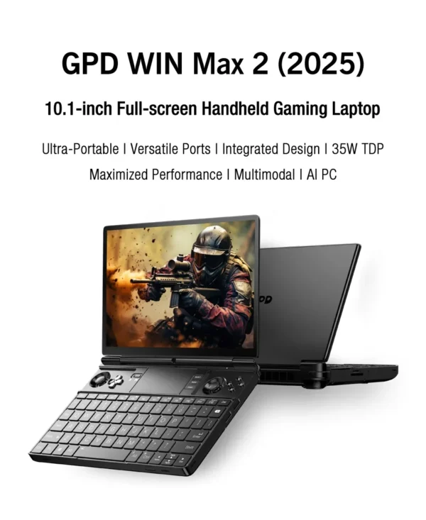 GPD 2025 WIN Max 2 32GB RAM 1TB 2TB SSD Hard Disk CPU AMD 8840U AI9 HX370 Processor  Gaming Laptop Mini PC Notebook LPDDR 5