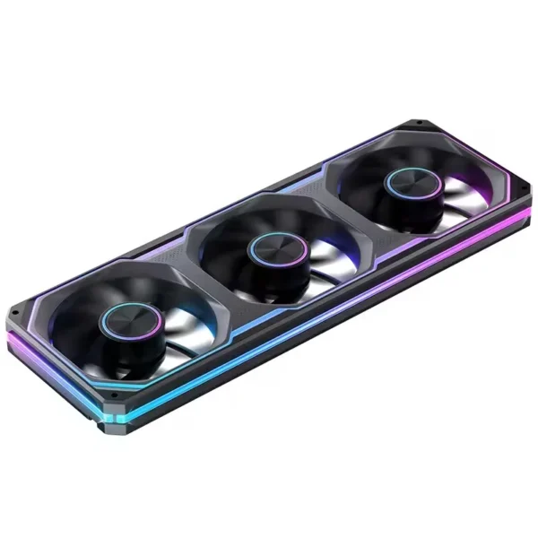 JONSBO XA-360/ XA-120 3-Pack 120mm Fan 5V/3Pin ARGB Three-Sided Mirror Integrated Cold Exhaust Cooling Fan for Desktop Computers