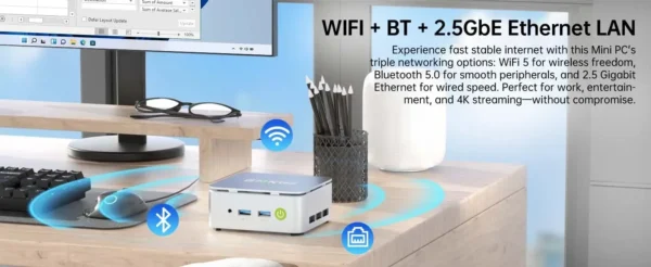 GMKtec G10 AMD Ryzen 5 3500U Mini PC DDR4 3200Mhz PCie 3.0 NVMe SSD Wifi5 BT5.0 Triple Screen Display COMPUTER Wins 11