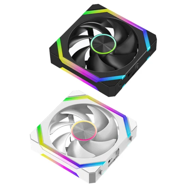JUMPEAK HS120 Halo ARGB Cooling Fan 360mm 240mm Modular Stackable Splicing 120mm RGB Fans Kit For Gaming PC Case Water Cooler
