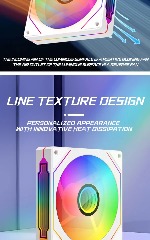 PRISM IV PRO Case Cooling Fan 120mm 5V 3 PIN ARGB, 12V 4 PIN PWM, for CPU & Case,Infinity Mirror Series,1650 RPM, 65 CFM