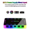 ICE Whale C10 1 to 10 PWM&ARGB Case Fan Hub SATA Power Interface Splitter 4Pin PWM 3Pin Addressable ARGB With Remote control