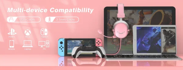 FIFINE Gaming Streaming Headset and Microphone Kit with Gain Knob/RGB/Monitor,for PC/MAC/PS4/PS5/Mixer/YouTube/Steam-AM8TP/H9P