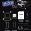 LOVINGCOOL AK water cooler 240mm 360mm broken code screen dynamic digital display liquid cooler ARGB Abyss Mirror Cold radiator