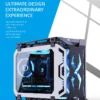 Lovingcool New Design Open Style Gaming Chassis Tempered Glass Micro ATX Mini ITX Computer RGB Casing Desktop PC Case with Fan