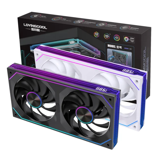 LOVINGCOOL Coherent Pro-360/240/120 ARGB digital display PC fan computer case Siamese Building block fan Integration