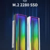 5V/3Pin ARGB AURA Sync Computer 2280 SSD M2 Radiator Aluminum PC RGB M.2 Nvme Cooler Heatsink Solid State Drive Heat Sink Cooler