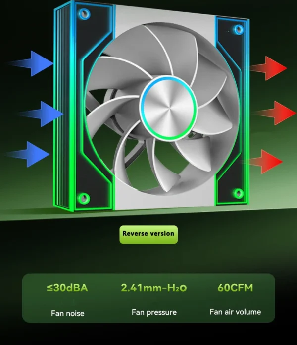 ICE Whale XL-120 ARGB PC Case Fan 120mm Infinity Mirror Design Motherboard Lighting Sync 4PIN PWM CPU Cooler Fan ventilador