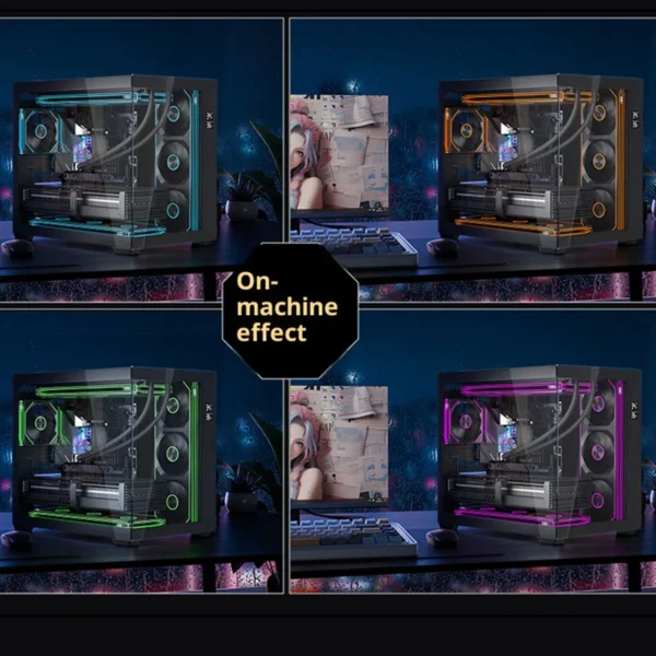 LOVINGCOOL Coherent Pro-360/240/120 ARGB digital display PC fan computer case Siamese Building block fan Integration