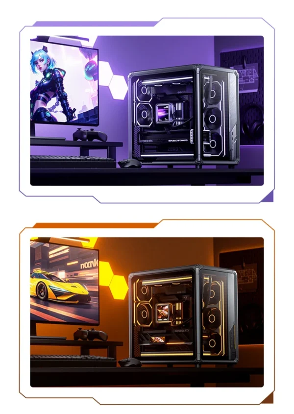 JONSBO XA-360/120 12CM ARGB Case Fan (Dual Bezel Lighting Effect/Color Blocking/Aura Sync/PWM Male/Female Connectors)