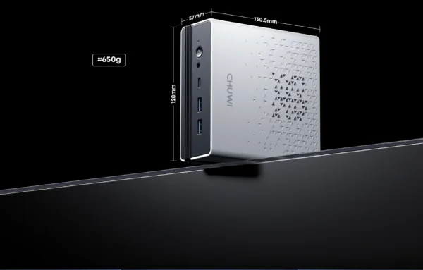 CHUWI UBox Mini PC AMD Ryzen 5 6600H 16GB DDR5 512GB SSD Windows 11 Pro 4K 240Hz Decording WiFi 6 BT 5.3 Extend M.2 1T*2  650g