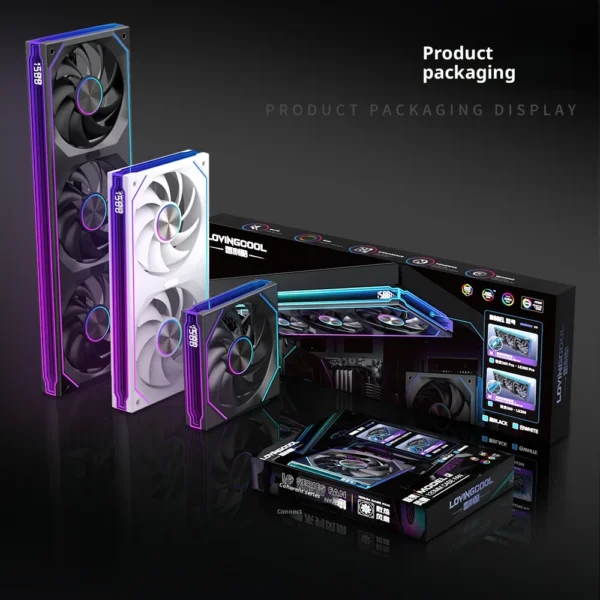 LOVINGCOOL Coherent Pro-360/240/120 ARGB digital display PC fan computer case Siamese Building block fan Integration