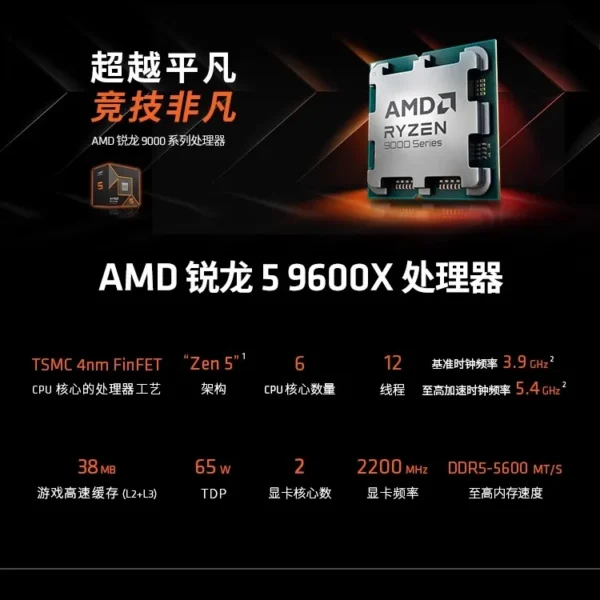 AMD R5 7800X3D/9600X/9700X/9800X3D/9900X/9950X/9950X3D Bulk Boxed