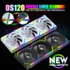 JUMPEAK DS120 Face-Changing ARGB Cooling Fan 360mm 240mm Modular Stackable Splicing 120mm RGB Fans For Gaming PC Case CPU Cooler