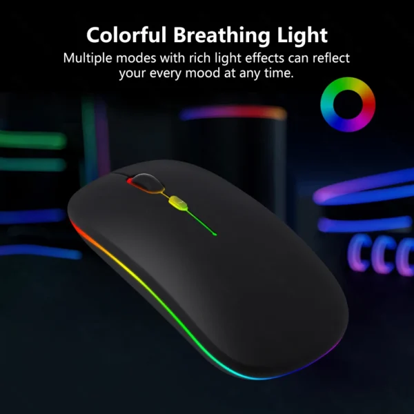 RGB Rainbow Backlit Wireless Bluetooth Keyboard Touchpad and Mouse Wireless Spanish Korean Keyboard for iPad Laptops Tablet PC