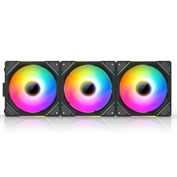 TEUCER JM-1 Case Fan Water Cooling 360mm Cooler Fan PC Cooling Fan 120mm 800-2000RPM PWM ARGB Mirror Cycle Light Effect Case Fan