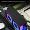 TISHRIC RGB SSD M2 Radiator With Two Fans Cooling 7000RPM 3Pin M.2 Hard Disk Heatsink For Desktop PC NVMe NGFF M.2 2280 SSD