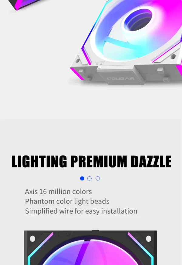 120mm ARGB PC Case Fan with Infinity Mirror - 5V 3-Pin Daisy Chain PWM Sync, Cooling Gaming Fan Jungle Leopard Interstellar V2