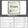 New AMD Ryzen 5 5500 R5 5500 3.6 GHz 6-Core 12-Thread CPU 7NM L3=16M 100-000000457 Socket AM4 but without cooler