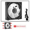 Coolcirc Cableless PC Case Fan 12V/4Pin PWM 800-1800RPM Silent 5V/3Pin ARGB Triple Pack 120mm Ventilator Use for Water Cooling