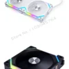 LIAN LI UNI FAN SL V2 SL120V2 Reverse Blade 10% Performence Upgraded Version RGB Fan, Single Pack, Black/White