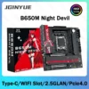 JGINYUE B650M Night Devil Motherboard Supprot Ryzen 7500F/7600X/9600X/7700/7800X3D CPU 2*16GB DDR5 6000Mhz No WiFi B650 M-ATX