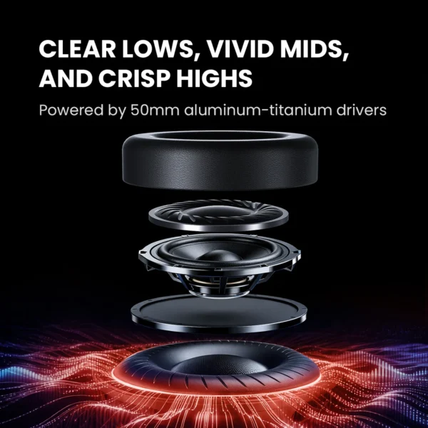 HAYLOU HexStorm G1 Wired Gaming Headphone 7.1 Surround Sound 50mm Dual Driver Esports Gamer Headset with Mic For PS4 PS5 PC