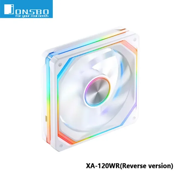 JONSBO XA-360/120 12CM ARGB Case Fan (Dual Bezel Lighting Effect/Color Blocking/Aura Sync/PWM Male/Female Connectors)