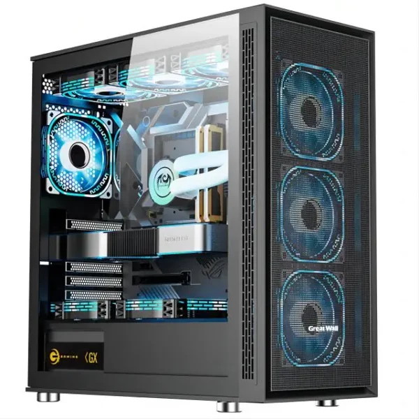Popular.Prebuilt Gaming PC Desktop, AMD Radeon RX 550 4G GDDR5, Core I5 3.3Ghz up to 3.7Ghz, 16G Ram, WiFi, BT 5.0, RGB Mo