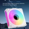 Coolcirc DL-1 120mm PC Case Fan 800-2000rpm PWM Hydro Bearing Silent 5V3Pin ARGB Water Cooler Magic Cableless Cooling Ventilator