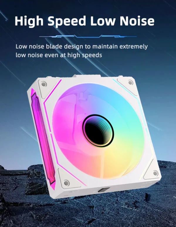 Coolcirc DL-1 120mm PC Case Fan 800-2000rpm PWM Hydro Bearing Silent 5V3Pin ARGB Water Cooler Magic Cableless Cooling Ventilator