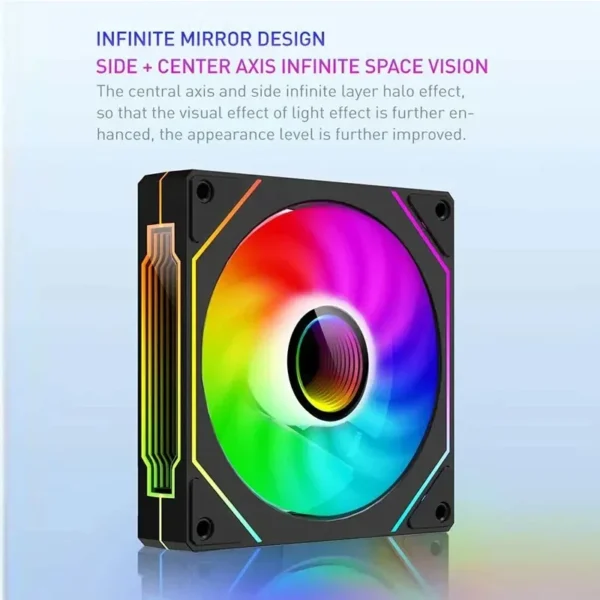 LDPCSJ PRISM 4 PRO Computer Chassis Fan 12cm ARGB 4 Pin  Quiet Cooling Fan 12V Large Air Volume 42CFM/1200RPM