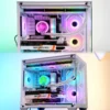 120mm ARGB PC Case Fan with Infinity Mirror - 5V 3-Pin Daisy Chain PWM Sync, Cooling Gaming Fan Jungle Leopard Interstellar V2