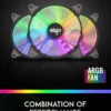 Aigo AR12 120mm PC Gamer Computer Case Fan RGB 12v Heatsink Aura Sync Cooler Argb Silent Controller Kit Fan Cooling Ventilador