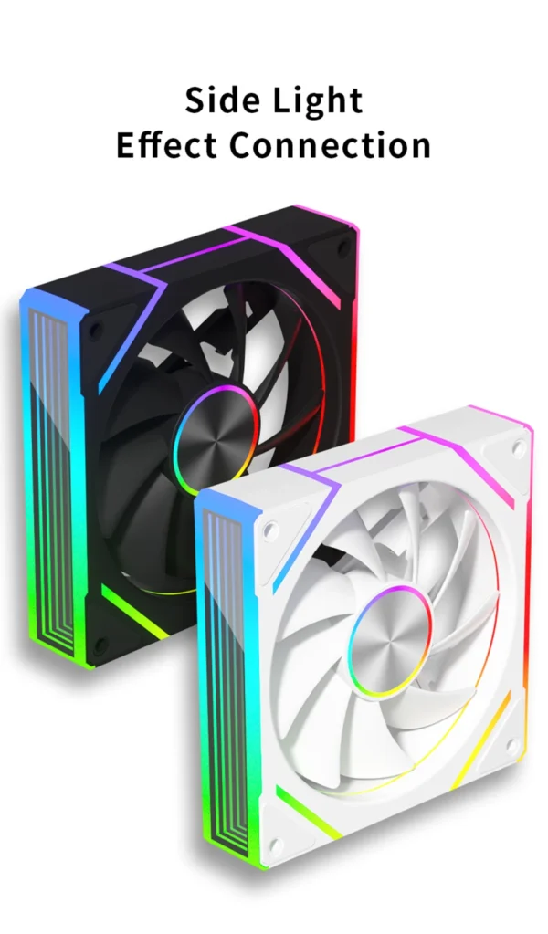 Power Train PRISM 8 PRO Computer Case Fan 120mm ARGB 4Pin PWM Quiet CPU Cooling Fan 12V Large Air Volume 56.8CFM/600-1500RPM